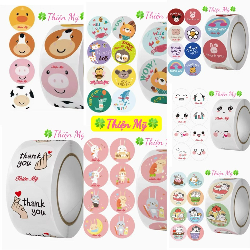 [Set 50-100]-Sticker Ngẫu Nhiên Dễ Thương Dán Cơm Nắm Tam Giác Tiện Lợi ...