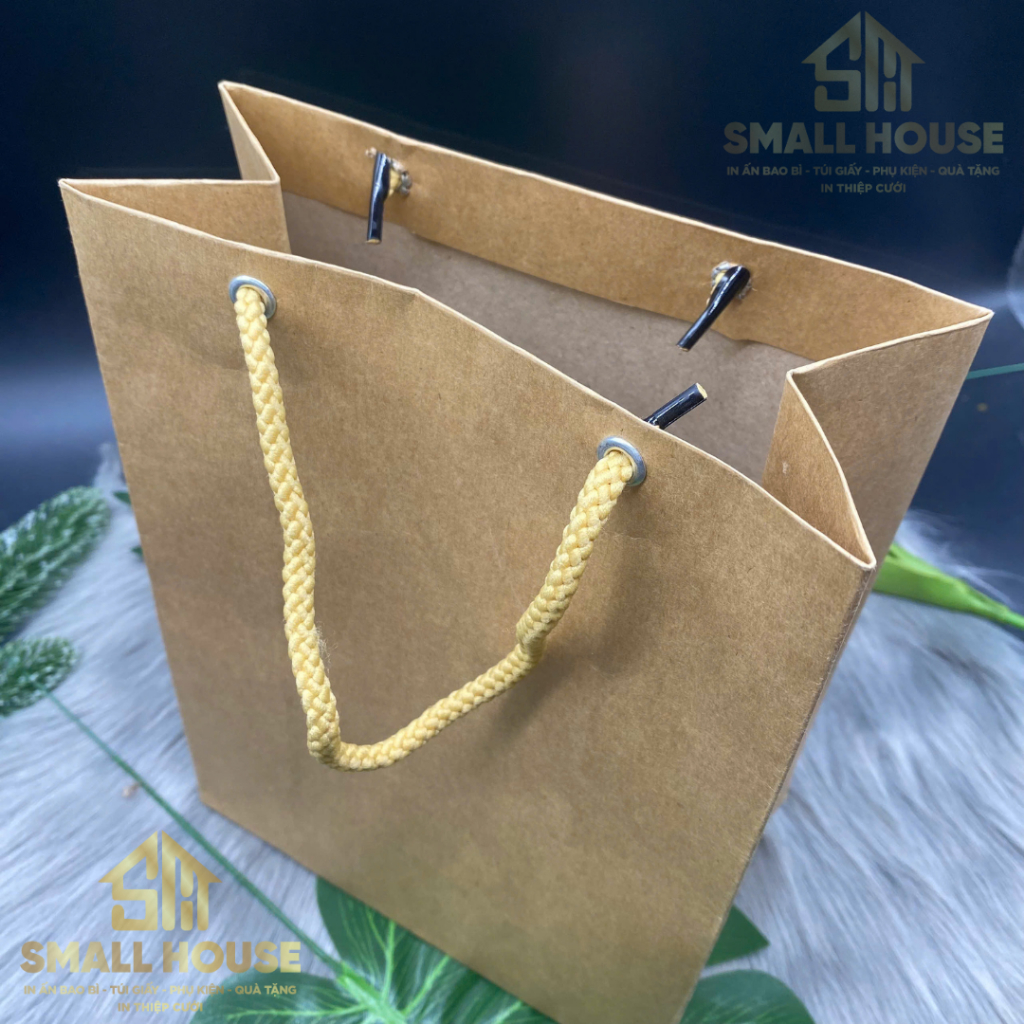 5 cái - Túi giấy kraft xi măng đựng quà tặng thời trang mỹ phẩm thực phẩm
