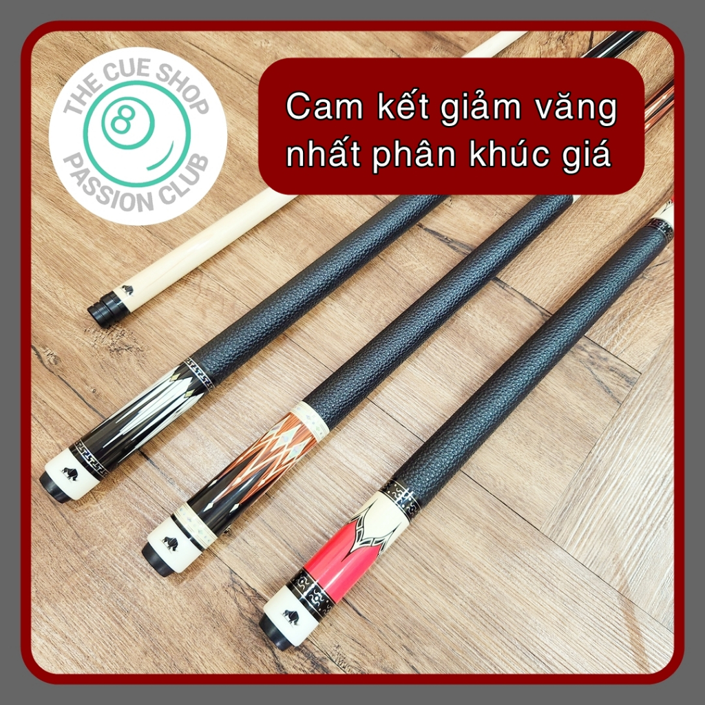 Cơ bida Rhino RC23 Series tay cầm bọc da tặng kèm đầy đủ phụ kiện ...