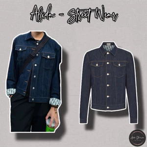 ⚡️[Hight Quality] Áo Khoác D100I Blue Raw Jacket - Màu Xanh Navy Tôn Da Phối Oblique Cao Cấp Siêu Đẹp Qccc Nam Nữ