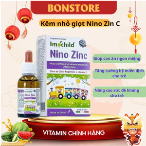 Kẽm Imochild ZinC bổ sung lysin vitamin cho bé giúp bé ăn ngon tăng sức đề kháng - Nk chính hãng