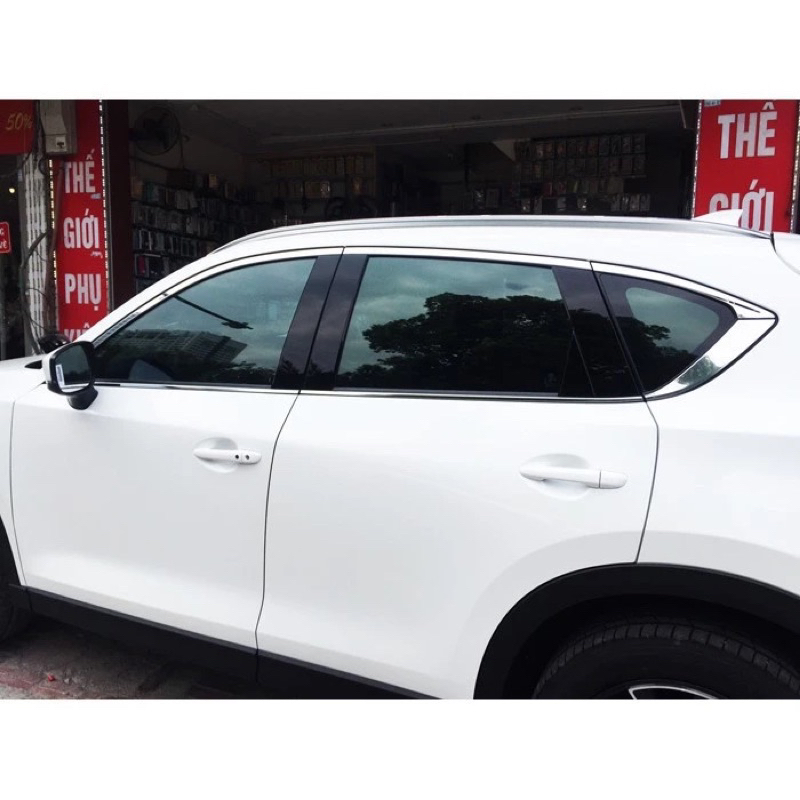 Viền cong kính xe Mazda Cx5 2018-2025 chất liệu inox 304 hàng cao cấp loại I tăng thẩm mỹ xe