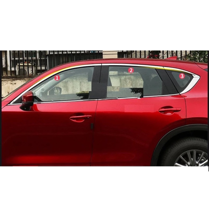 Viền cong kính xe Mazda Cx5 2018-2025 chất liệu inox 304 hàng cao cấp loại I tăng thẩm mỹ xe