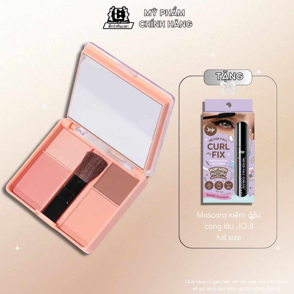 Phấn má 4in1 Sivanna 2 tầng má hồng phấn mắt highlight tạo khối bản nội địa Thái ekkamai beauty
