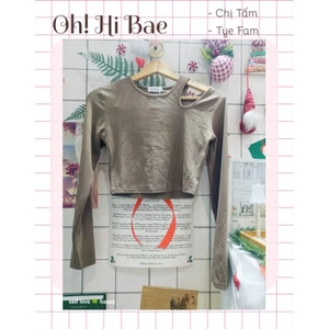 Áo khoét vai tay dài thun mịn đẹp