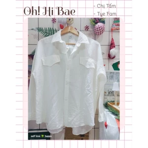 Áo sơ mi tay dài túi giả
