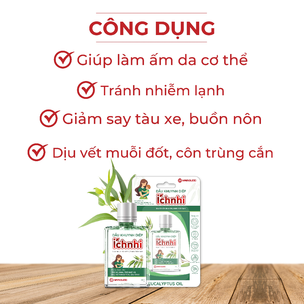 Ảnh Dầu Khuynh Diệp Ích Nhi chai 30ml giúp làm ấm, tránh cảm, an toàn cho trẻ sơ sinh, phụ nữ mang thai và cho con bú 3