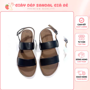 Giày Sandanl Nữ Thời Trang Học Sinh Xăng Đan Quai Ngang Chất Liệu Da Mềm Đi Lên Chân Siêu Êm Size 25-40