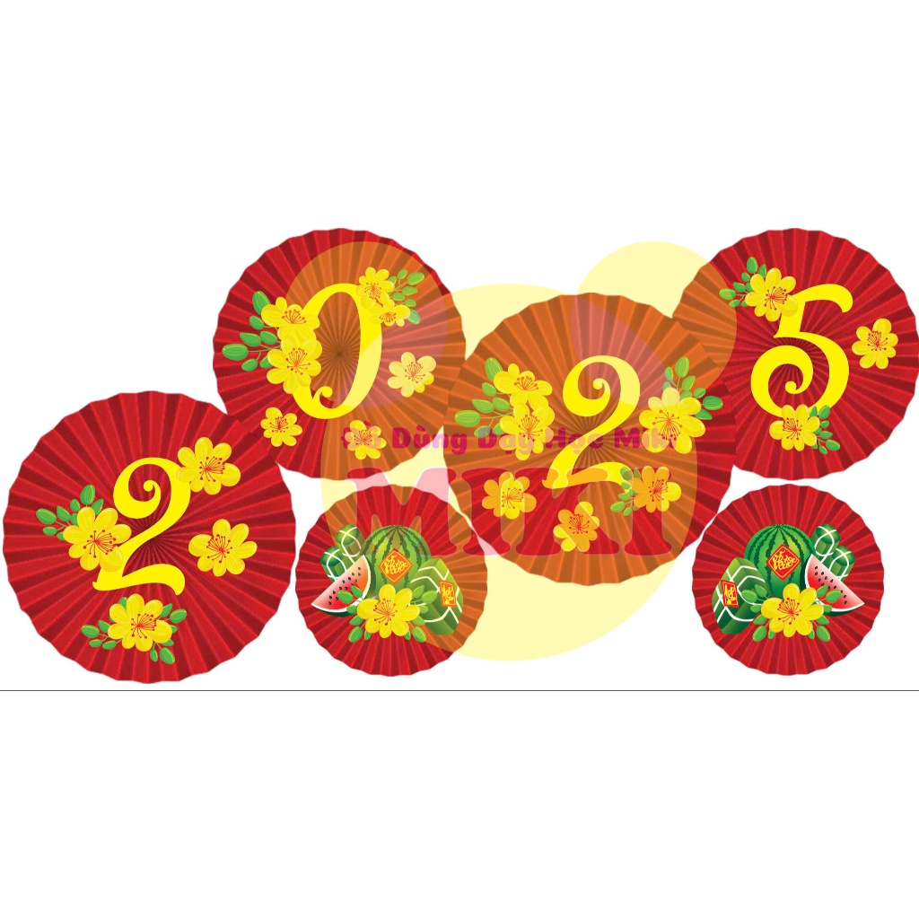 SET QUẠT 3D  XUÂN 2025