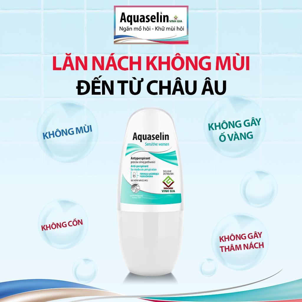 Ảnh Lăn Khử Mùi AQUASELIN Nữ Nhẹ Sensitive Women Giảm Mùi Hôi, Khô Thoáng Nách  - 50ml 3