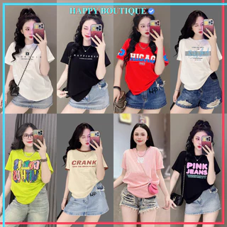 Áo Thun Thái Nữ Cotton 100% Mềm Mịn Mát, Form Vừa 40~60kg, Nhiều Mẫu, Phong Cách, Cá Tính, Độc Đáo