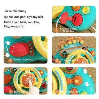 Vô Lăng Ô Tô Đồ Chơi Cho Bé Có Đèn Nhạc Âm Thanh Vui Nhộn, Vô Lăng Đồ Chơi Cho Bé Gắn Xe Ô Tô 89086