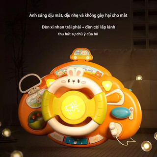 Vô Lăng Ô Tô Đồ Chơi Cho Bé Có Đèn Nhạc Âm Thanh Vui Nhộn, Vô Lăng Đồ Chơi Cho Bé Gắn Xe Ô Tô 89086