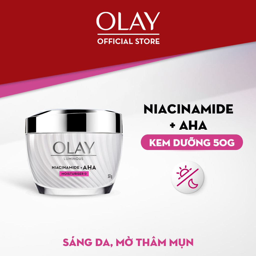 Ảnh Kem Dưỡng Ẩm OLAY LUMINOUS NIACINAMIDE AHA Sáng Da, Mờ Thâm Mụn 50G 2