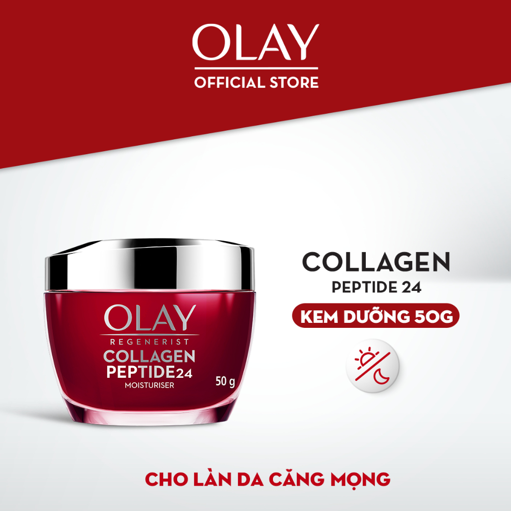 Ảnh Kem Dưỡng Ẩm OLAY COLLAGEN Peptide24 Da Căng Mướt, Sáng Khỏe & Phục Hồi Dấu Hiệu Lão Hóa 50G 2