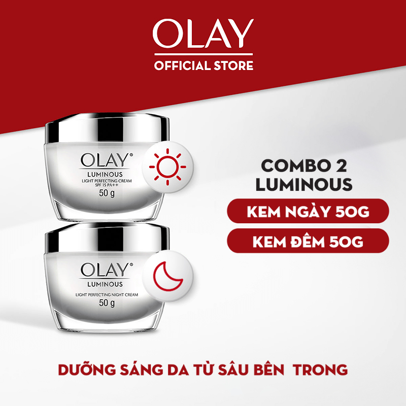 Ảnh Combo 2: Kem Dưỡng Ẩm OLAY LUMINOUS Ngày & Đêm Dưỡng Sáng Da 50G X2 2
