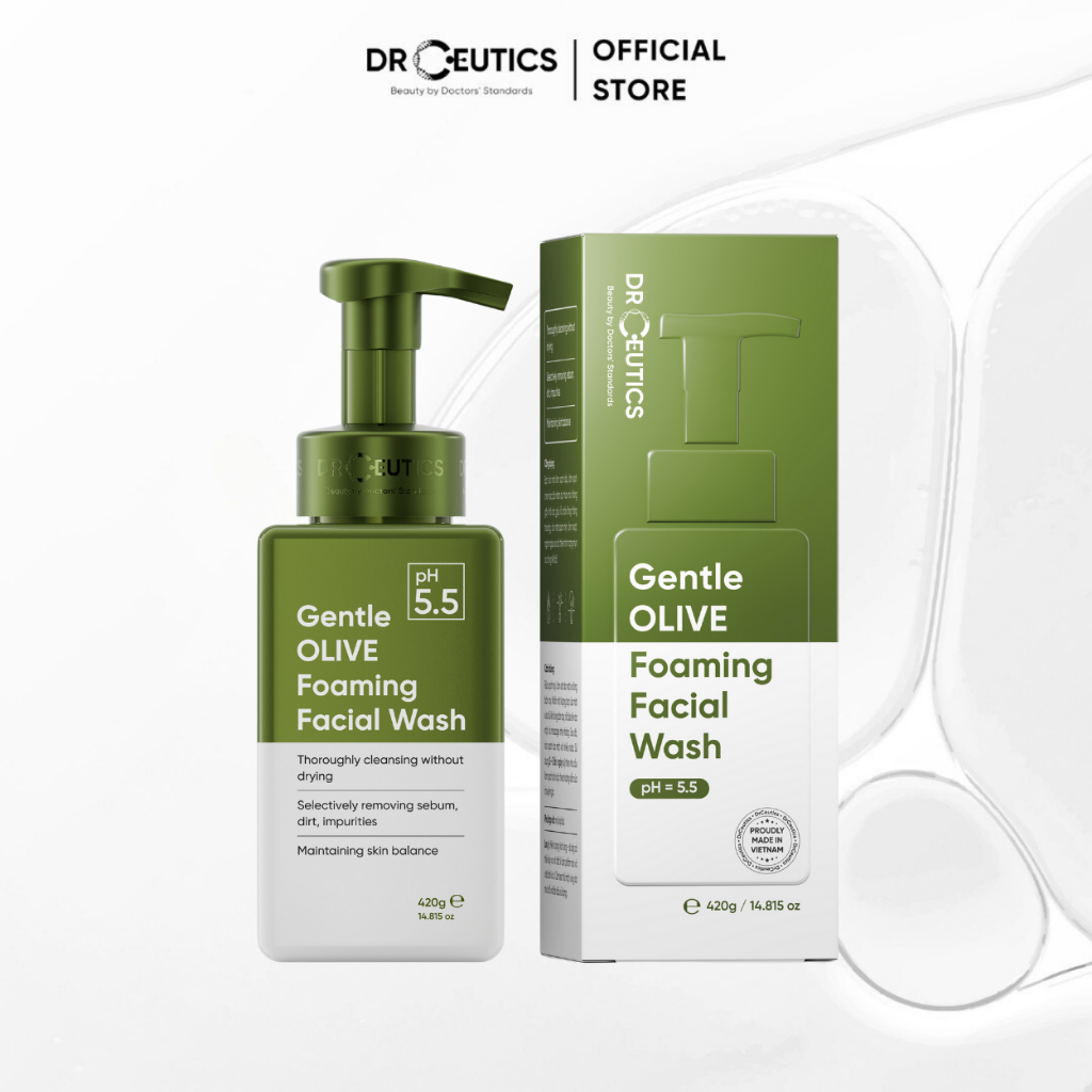 Ảnh DrCeutics Sữa Rửa Mặt Tạo Bọt Gentle Olive Foaming Facial Wash - Cho Mọi Loại Da, Da Nhạy Cảm 420g 1