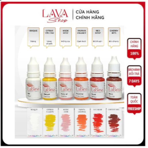 Mực Hữu Cơ LABINA Chính Hãng_Đức_Mực phun xăm_Chai chiết 5ml và Chai full 10ml