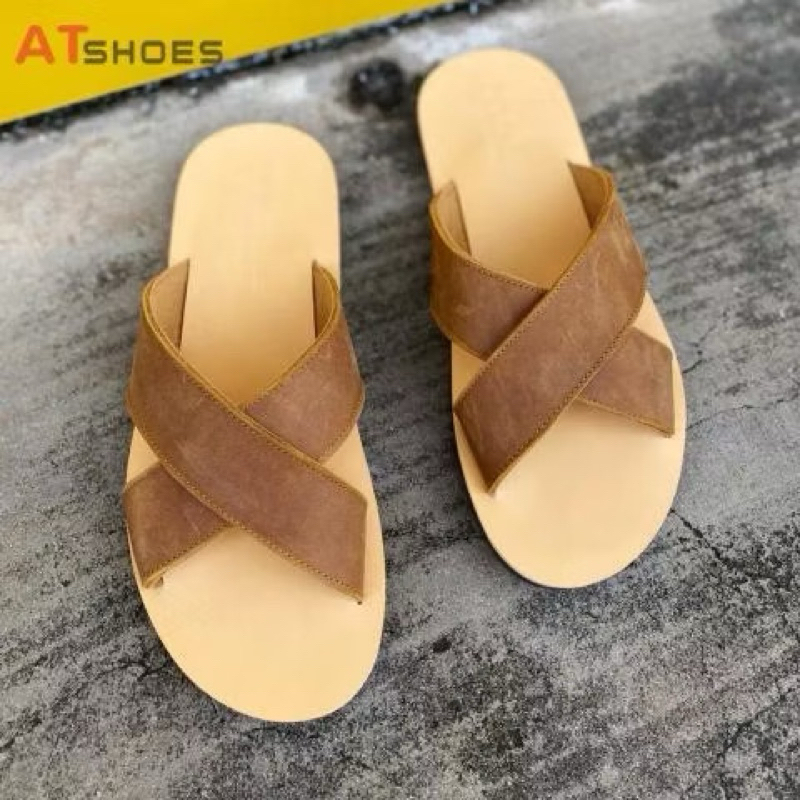 Dép Nam Cao Cấp Dép Da Nam Cao Cấp Dép Nam Quai Chéo Size 37-45