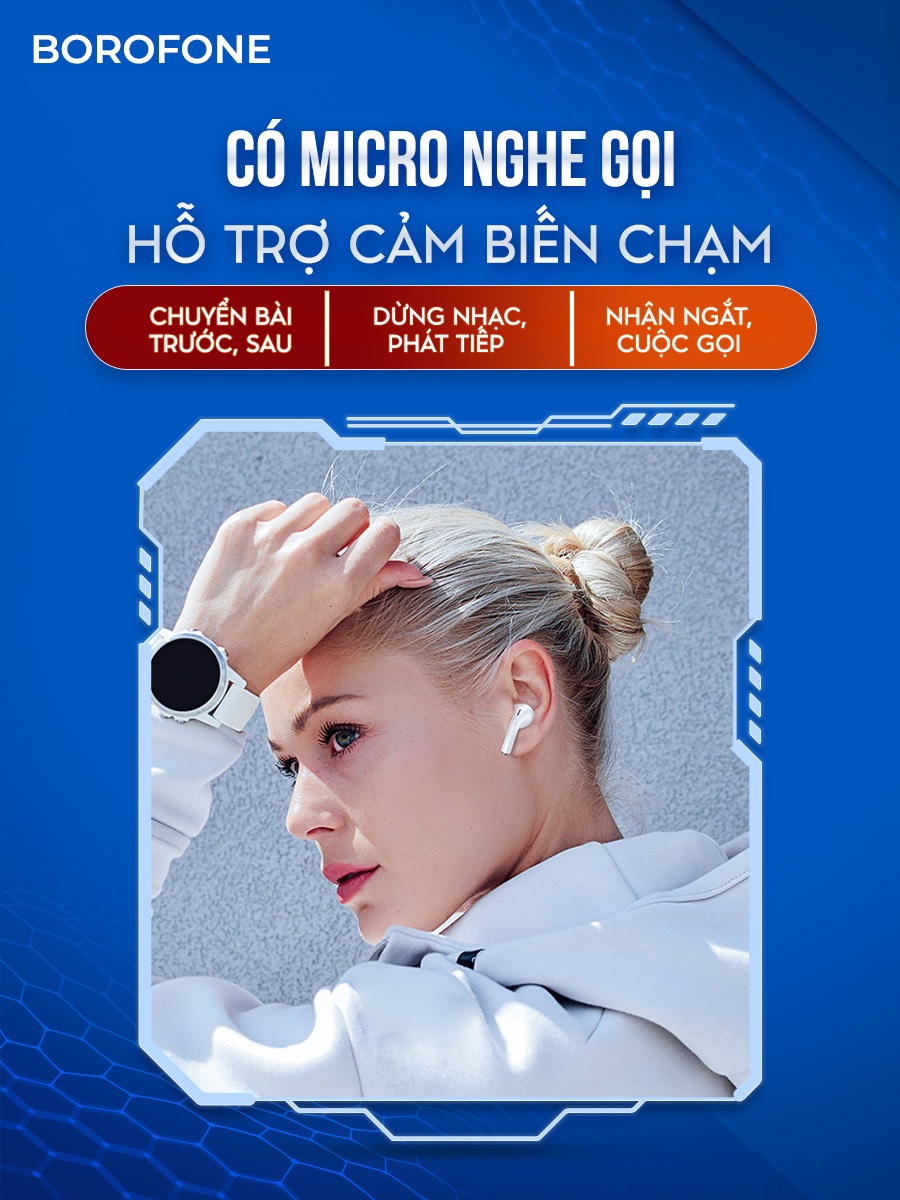 Ảnh Tai nghe bluetooth không dây Hoco EW04 hỗ trợ định vị, đổi tên, đàm thoại, cảm ứng chạm, nghe nhạc 4h liên tục 3
