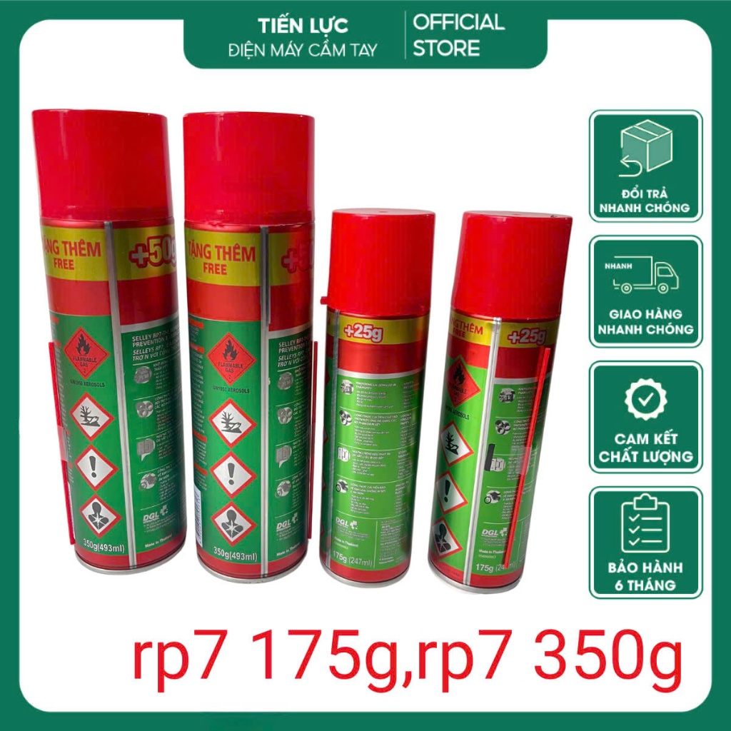 RP7-1 Thùng 12 Chai Xịt Chống Rỉ Sét 175g,350g bôi trơn đa năng ...