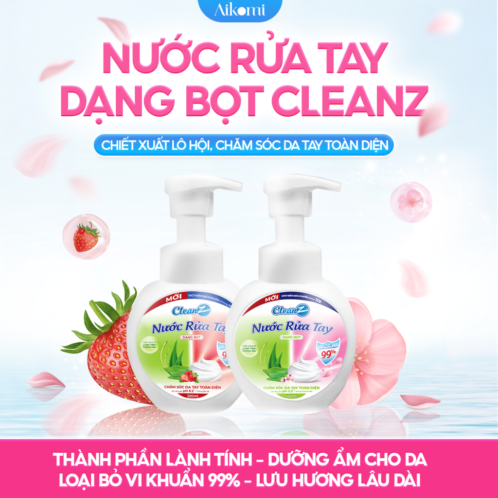 Ảnh Nước rửa tay dạng bọt CleanZ làm sạch, diệt khuẩn, dưỡng ẩm cho da tay dung tích 300ml 1