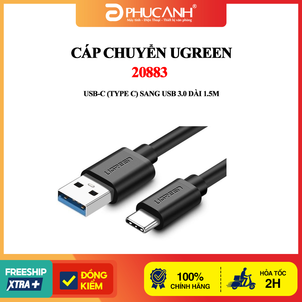 Cáp chuyển Ugreen 20883 USB-C (Type C) sang USB 3.0 dài 1.5m (Hàng ...