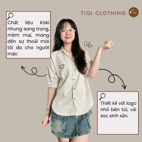 Áo Sơ Mi Kaki Nhung Kẻ Sọc Nút Bấm, Sơ Mi Kẻ Sọc Form Rộng Chất Vải Dày Dặn