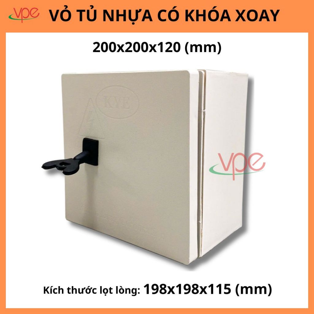 [GIÁ TỐT] Tủ điện tủ nhựa ABS KBX-200x200x120