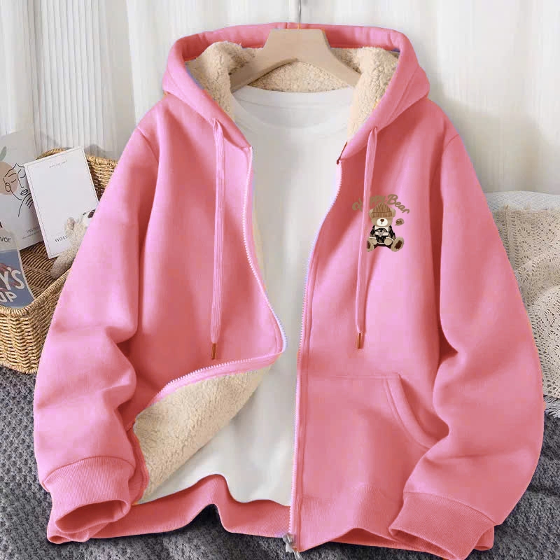 Áo khoác lót lông Happy Bear cho bé gái size đại BEESHOP D25027
