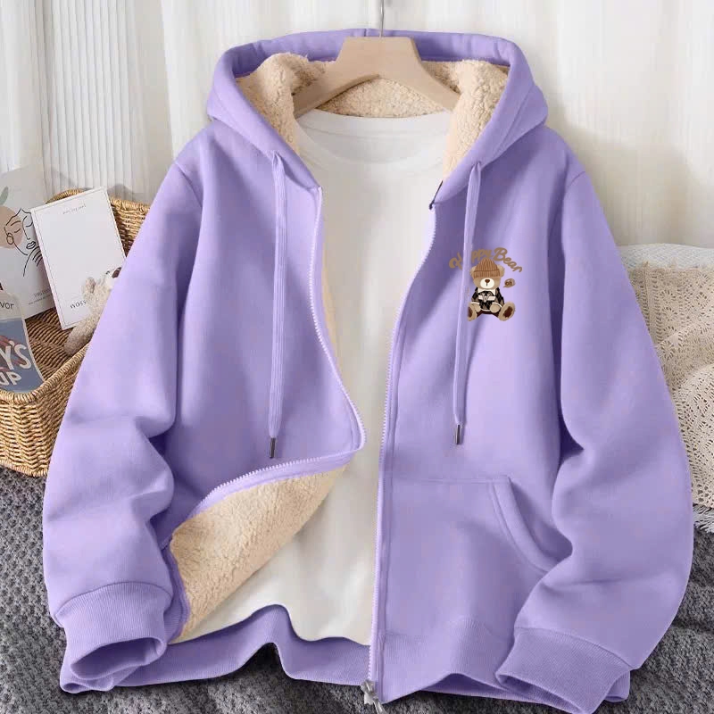 Áo khoác lót lông Happy Bear cho bé gái size đại BEESHOP D25027