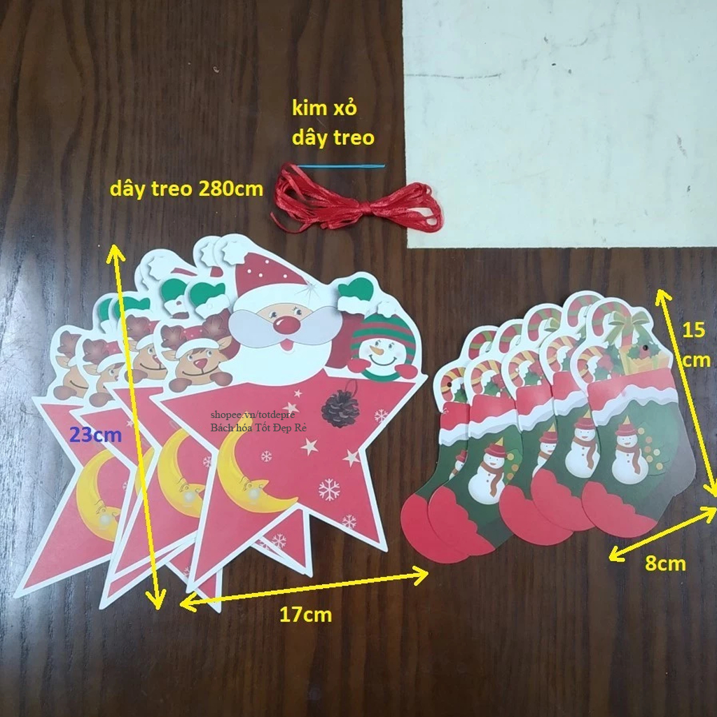Dây chữ trang trí Giáng sinh - Dây cờ Noel nhiều mẫu đẹp