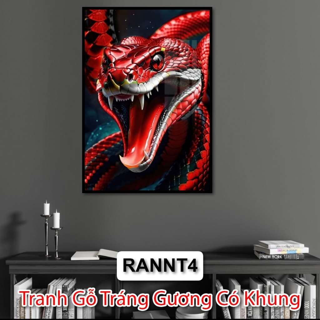 Tranh Treo Tường Chủ Đề Con Rắn - Tranh Gỗ Tráng Gương Tuổi Tỵ - Tranh ...