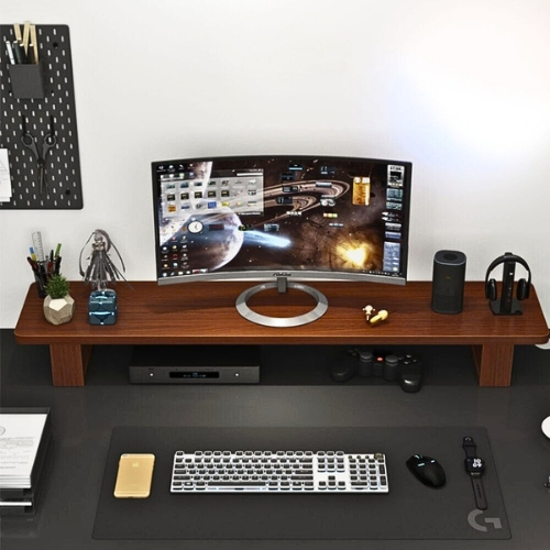 Kệ kê màn hình máy tính bằng gỗ MDF cao cấp, kệ Monitor, kệ để màn hình bàn làm việc, kệ để bàn đa năng DECOMAN