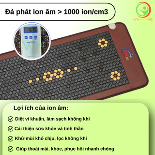 Thảm đá nóng Carefit Kích Thước 70 x 160cm 24 Đèn Hồng Ngoại (Đèn Laser) Cao Cấp