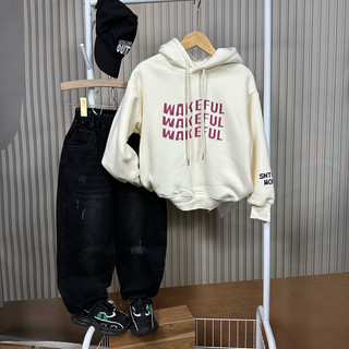 Áo nỉ trẻ em áo hoodie lót lông 20-50kg áo hoodie dầy ấm