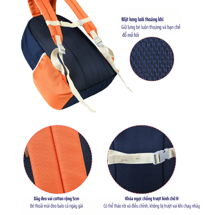 Product image BALO siêu nhẹ chống nước YOME dành cho trẻ em 1- 5 tuổi có dây chống lạc 4