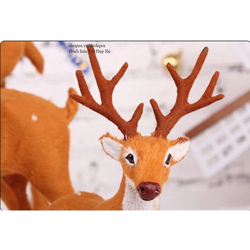 Tuần lộc nhung (Nai nhung) trang trí Giáng Sinh - Hươu của ông già Noel