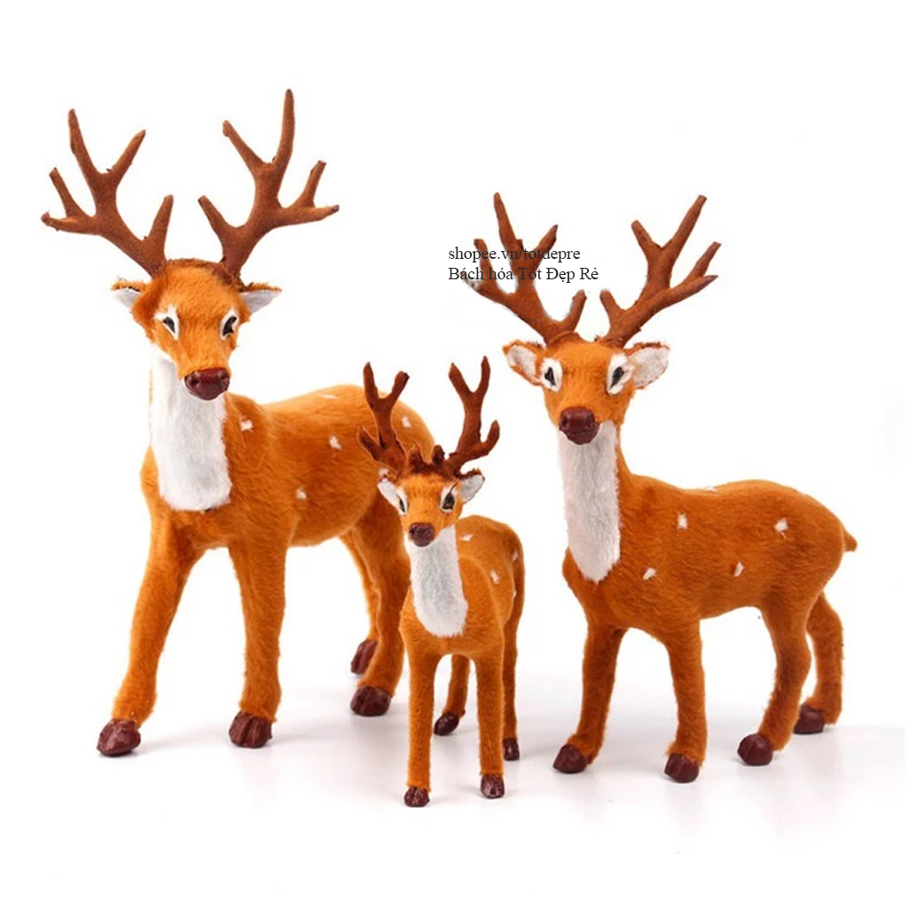 Tuần lộc nhung (Nai nhung) trang trí Giáng Sinh - Hươu của ông già Noel