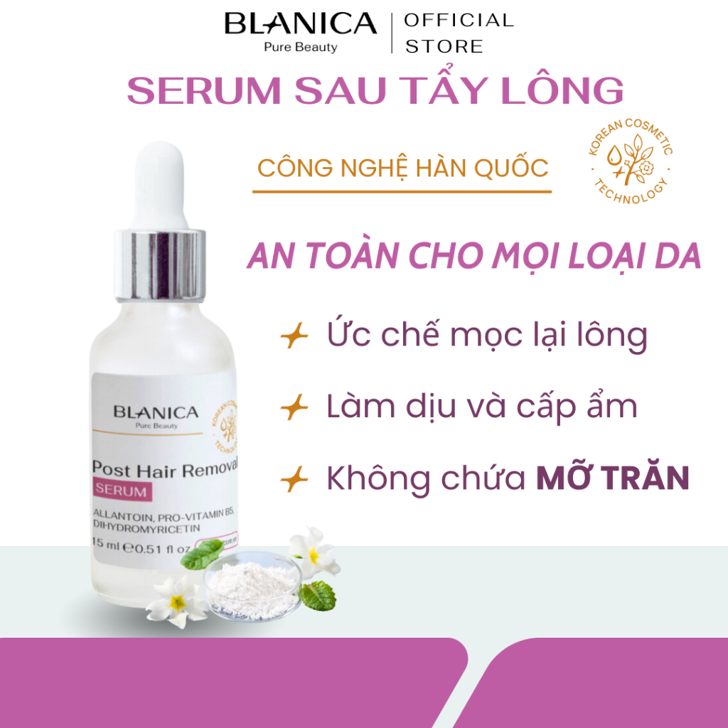 Ảnh Serum sau tẩy lông, triệt lông, wax lông làm giảm kích ứng và ức chế mọc lông BLANICA  15ml 2
