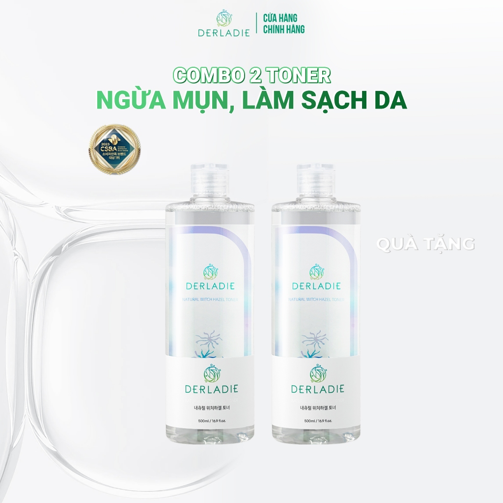 Ảnh Toner Derladie Natural Witch Hazel Ngừa Mụn, Làm Sạch Da 500ml 2