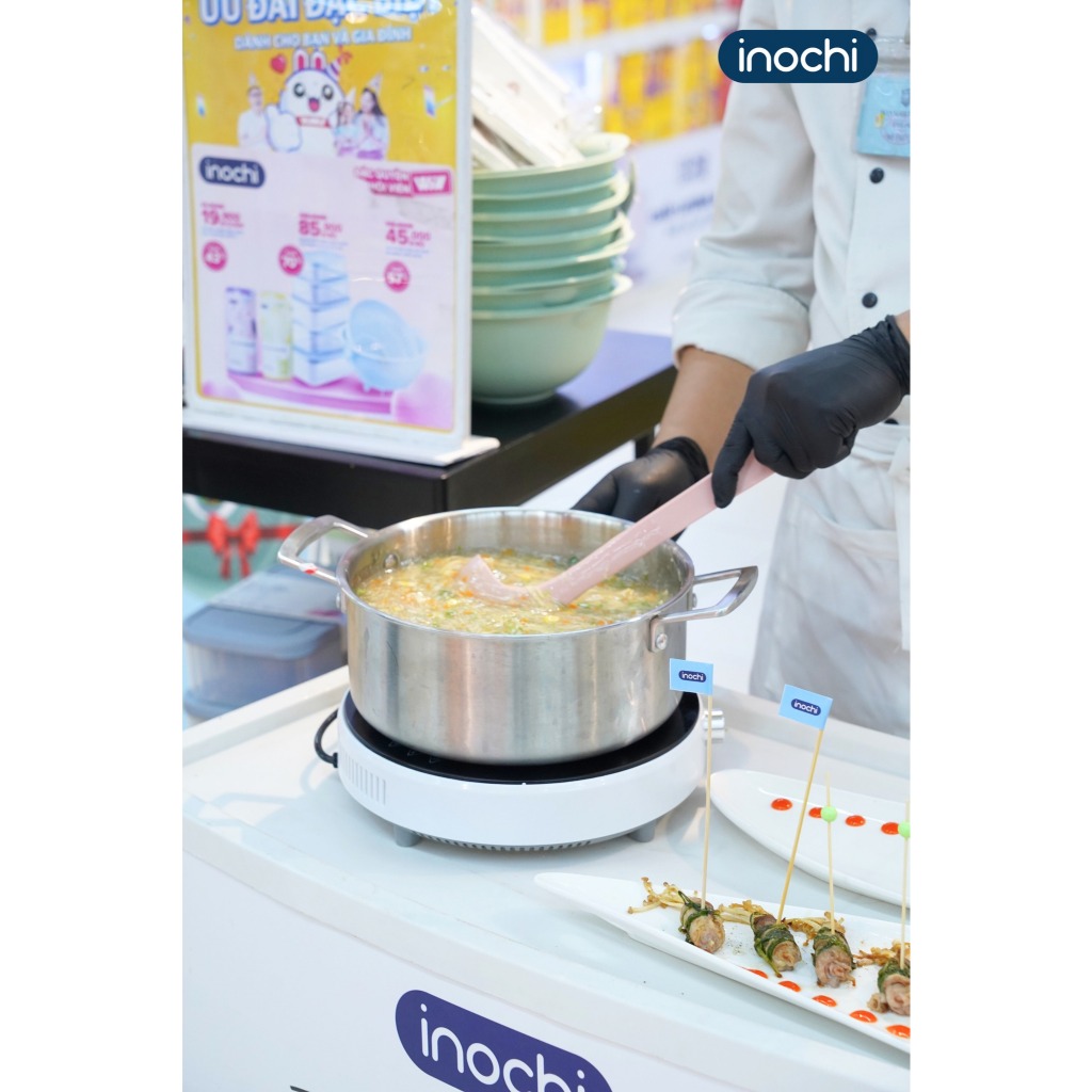 Nồi inox nguyên khối Omi Gourmet INOCHI siêu dày dặn, dùng được cho bếp từ và mọi loại bếp size 20cm và 24cm