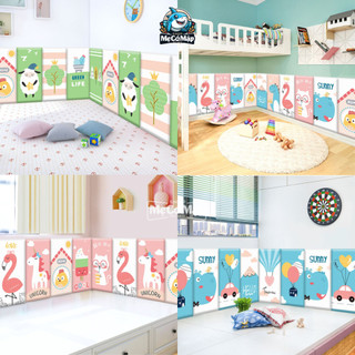Xốp Dán Tường Chống Va Đập Cho Bé, Miếng Xốp Dán Đầu Giường 3D Hình Hoạt Hình Ngộ Nghĩnh Set 6 Tấm