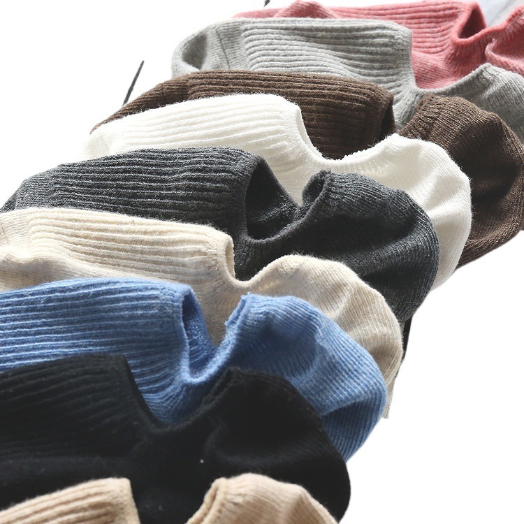 Vớ cotton Nữ trắng đen đơn giản kiểu truyền thống.