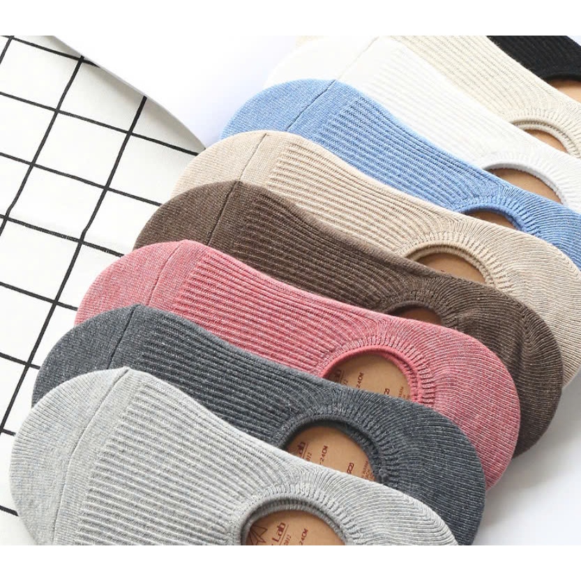 Vớ cotton Nữ trắng đen đơn giản kiểu truyền thống.