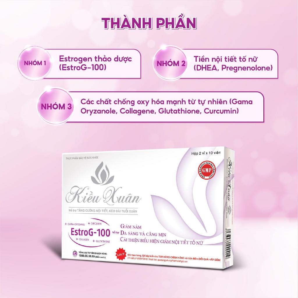 Ảnh Viên Uống Tăng Nội Tiết Tố Nữ Kiều Xuân, Giảm Nám, Giảm Lão Hóa, Sáng Da (20V/ Hộp) 3