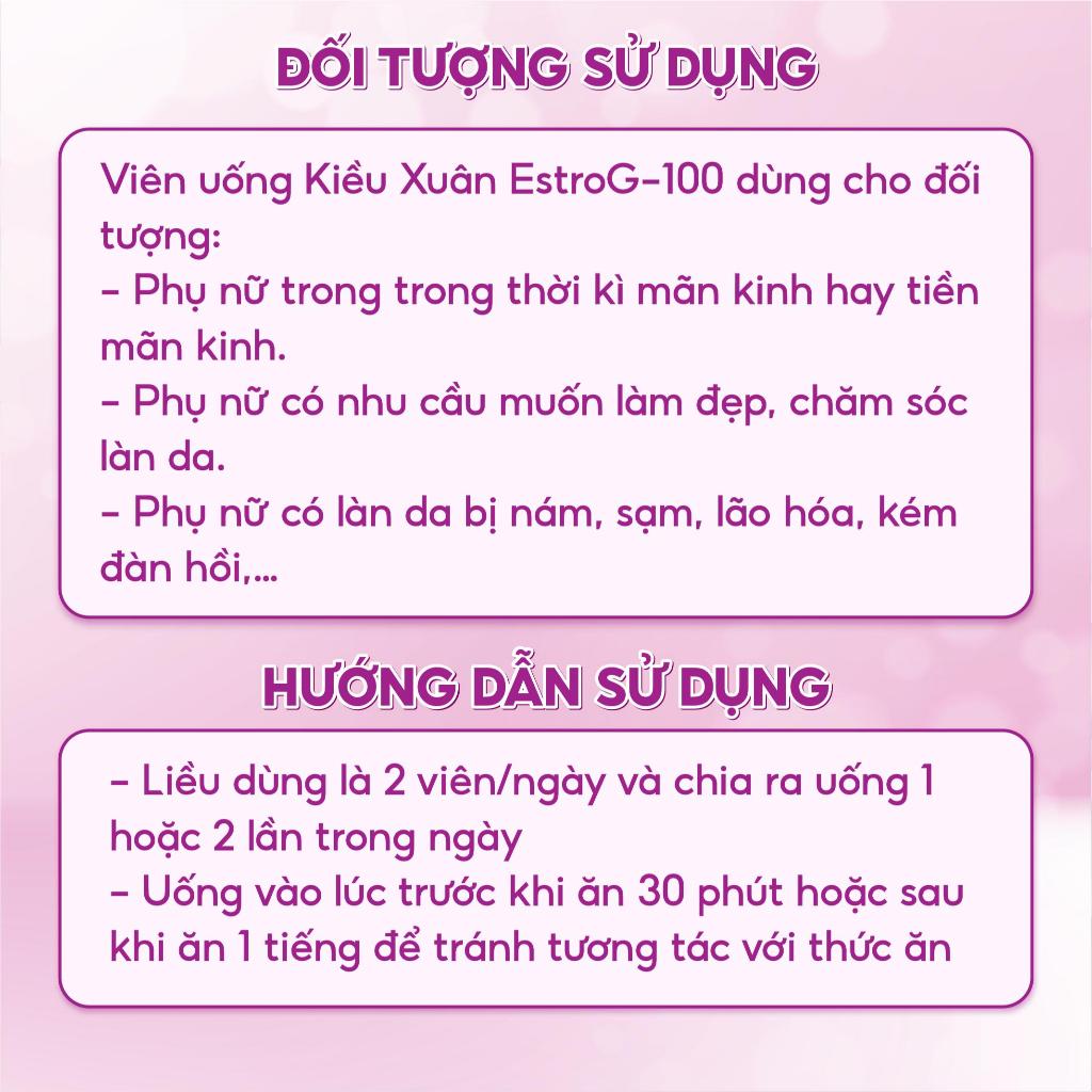 Ảnh Viên Uống Tăng Nội Tiết Tố Nữ Kiều Xuân, Giảm Nám, Giảm Lão Hóa, Sáng Da (20V/ Hộp) 4