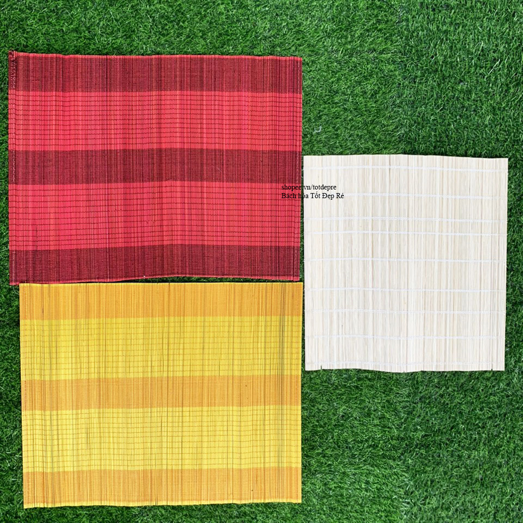 Tâm Mành tre trang trí Tết cỡ 30x30cm 30x40cm dùng làm nến gắn phụ kiện Tết Trung Thu hoặc làm mành cuốn cơm cuộn
