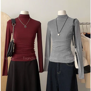 Triangle - Winter long sleeved shirt (Cân nhắc kỹ, return is not welcomed)- Áo thun dài tay Hàn Quốc cổ cao