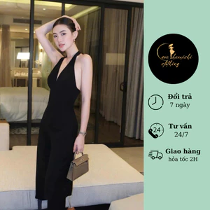 Jum liền quần dáng dài, cổ chữ V sang trong, Thanh lịch Eva_hamichi